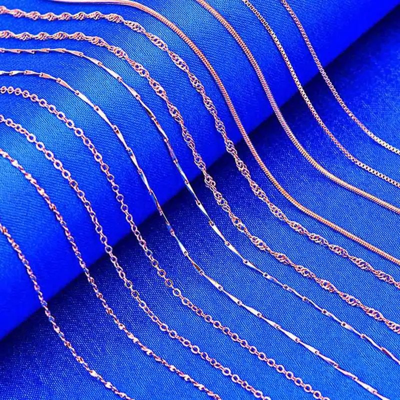 New Fashion Silver Imitation Rose Gold Necklace Lady's Box Chain Melon Seeds Chain Water Wave Chain Delicate Necklace Jewelry
New Fashion Silver Imitation Rose Gold Necklace Lady's Box Chain Melon Seeds Chain Water Wave Chain Delicate Necklace Jewelry