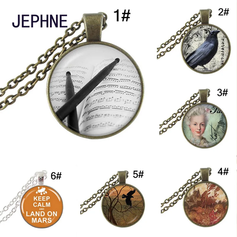 JEPHNE бренд 1 шт. стекло касошон ожерелье барабанная палочка птица для женщин лицо