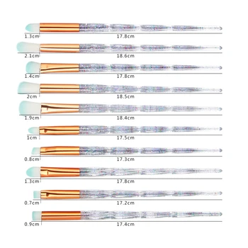 20pcs/sets Diamond Makeup Brushes Set Transparent Flash Eyebrow Eyeliner Powder Foundation Brush Beauty Makeup Tools
20pcs/sets Diamond Makeup Brushes Set Transparent Flash Eyebrow Eyeliner Powder Foundation Brush Beauty Makeup Tools