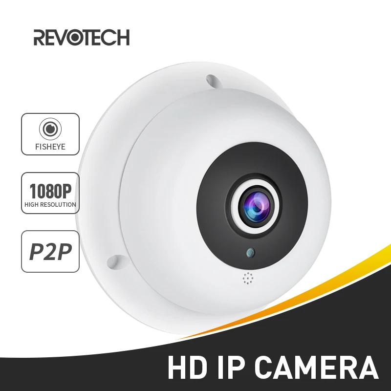 Рыбий глаз FHD 1920x1080P 2.0MP ночное видение 3 массива светодиодная ИК панорамная