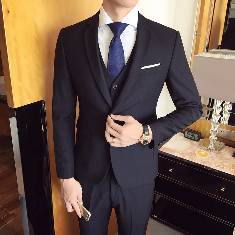 Mens Suits 2019 New Fashion Suit Men's 3 piece Tuxedo Blazer Jacket+Vest+Pants Slim Professional Business Blazer Groom Wedding
Mens Suits 2019 New Fashion Suit Men's 3 piece Tuxedo Blazer Jacket+Vest+Pants Slim Professional Business Blazer Groom Wedding
