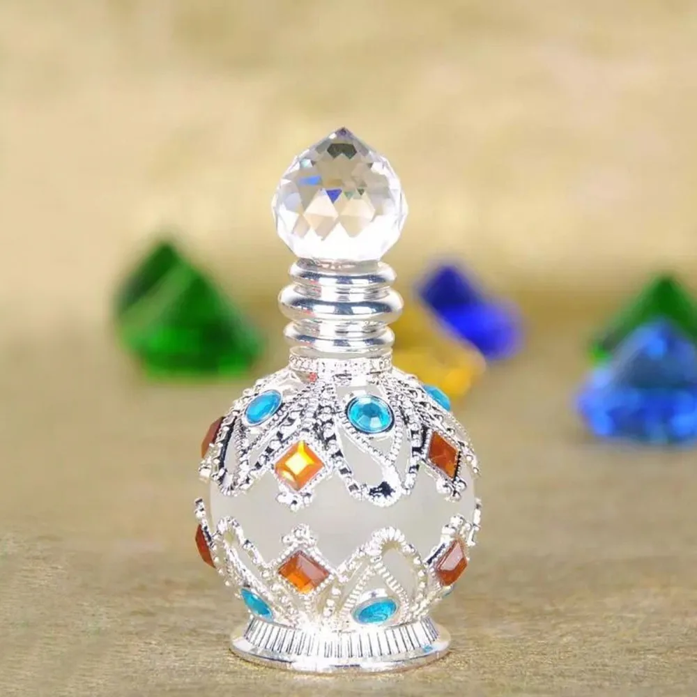 LONGWIN Crystal Perfume Oil Bottle Vintage Round Shaped Crystal Perfume Bottles Empty Refillable
LONGWIN Crystal Perfume Oil Bottle Vintage Round Shaped Crystal Perfume Bottles Empty Refillable