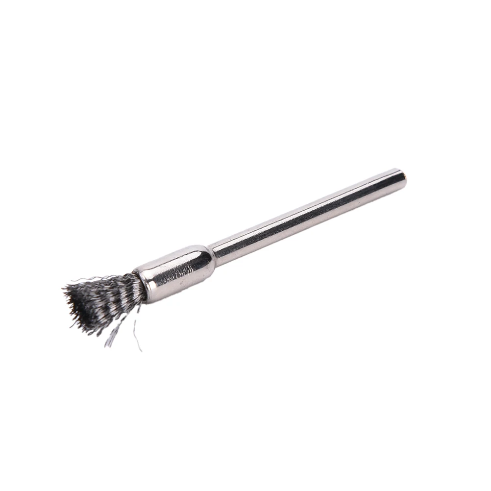 10pc Mini Wire Brush Brushes Cup Wheel for Grinder or Drill 3x5mm El