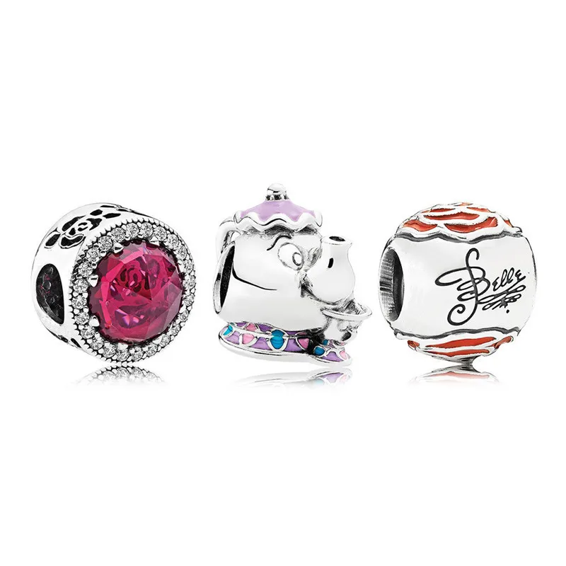 Cartoon Beauty Beast Radiant Rose Mrs Potts Chip Teapot Silver Beads Sets for DIY Jewelry Making Colorful Charms for Bracelets
Cartoon Beauty Beast Radiant Rose Mrs Potts Chip Teapot Silver Beads Sets for DIY Jewelry Making Colorful Charms for Bracelets