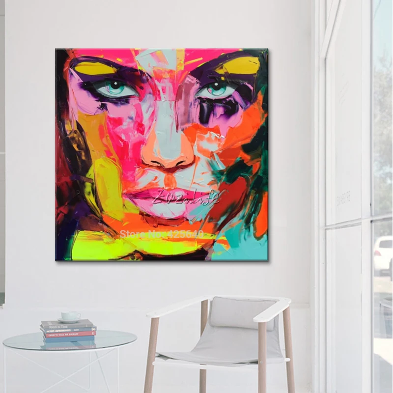 Palette knife painting portrait Palette knife Face Oil painting Impasto figure on canvas Hand painted Francoise Nielly 15-36
Palette knife painting portrait Palette knife Face Oil painting Impasto figure on canvas Hand painted Francoise Nielly 15-36
