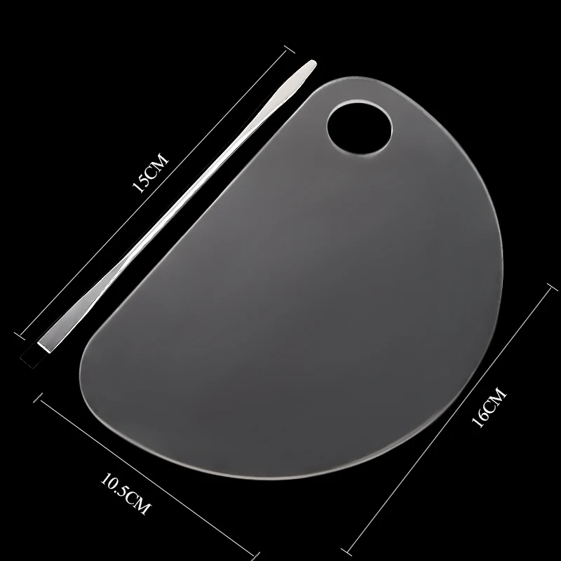 Acrylic Cosmetic Face Makeup Palette Spatula Transparent Foundation liquid Mixing Make Up Tool fan shape Palette for Beauty
Acrylic Cosmetic Face Makeup Palette Spatula Transparent Foundation liquid Mixing Make Up Tool fan shape Palette for Beauty