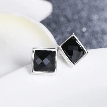 Hot sell fashion square black crystal men 925 sterling silver man stud earrings jewelry gift wholesale
Hot sell fashion square black crystal men 925 sterling silver man stud earrings jewelry gift wholesale