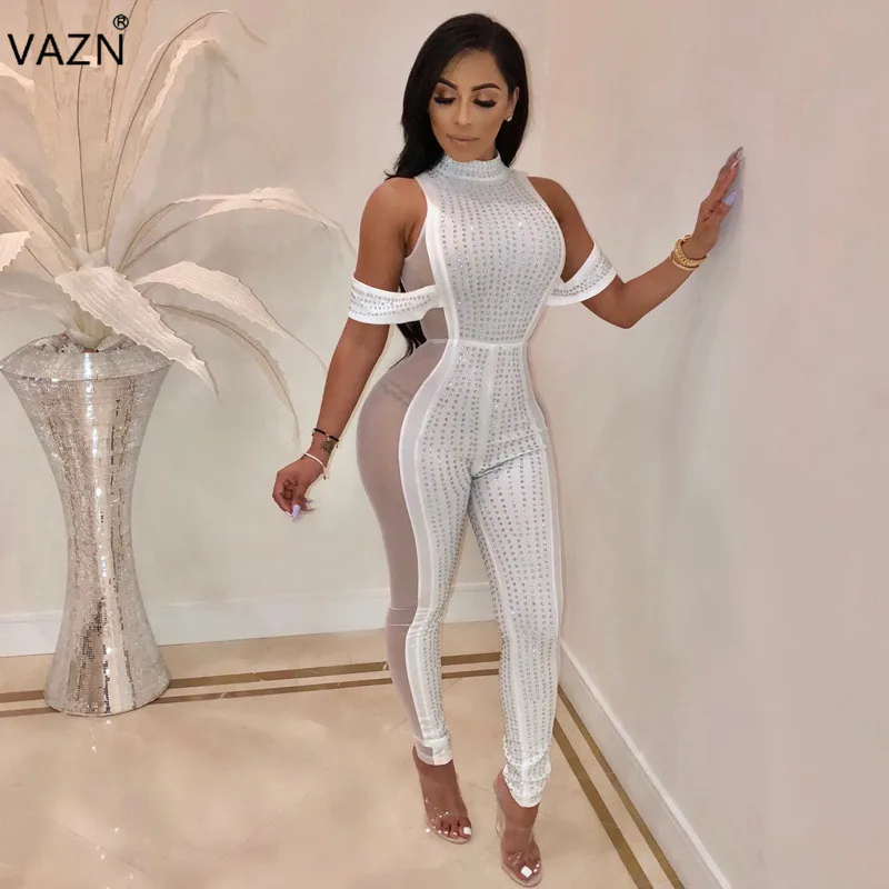 VAZN 2018 fashion hot sexy plus size jumpsuits women solid diamond skinny jumpsuits ladies sleeveless o-neck jumpsuits ME2610
VAZN 2018 fashion hot sexy plus size jumpsuits women solid diamond skinny jumpsuits ladies sleeveless o-neck jumpsuits ME2610