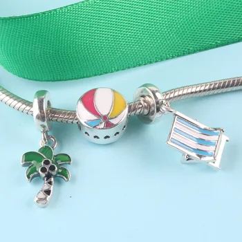 ZMZY Brand Authentic 925 Sterling Silver Charms Cute Beach Volleyball Enamel Beads Snake chain Bracelet Necklace Jewelry Gift
ZMZY Brand Authentic 925 Sterling Silver Charms Cute Beach Volleyball Enamel Beads Snake chain Bracelet Necklace Jewelry Gift