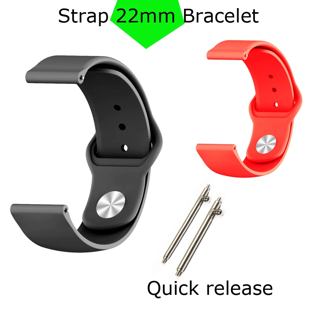 22mm Bracelet Strap For Xiaomi Amazfit GTR 47mm Pace Stratos 2/3/2s Band For Samsung Galaxy Watch Active 46mm Silicone Watchband
22mm Bracelet Strap For Xiaomi Amazfit GTR 47mm Pace Stratos 2/3/2s Band For Samsung Galaxy Watch Active 46mm Silicone Watchband