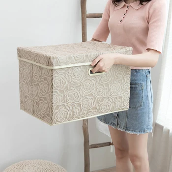 Non-woven Clothes Storage Box For Closet Clothes Toy Organizer Foldable With Lid Boxes Home Office Book Handle Case Container
Non-woven Clothes Storage Box For Closet Clothes Toy Organizer Foldable With Lid Boxes Home Office Book Handle Case Container