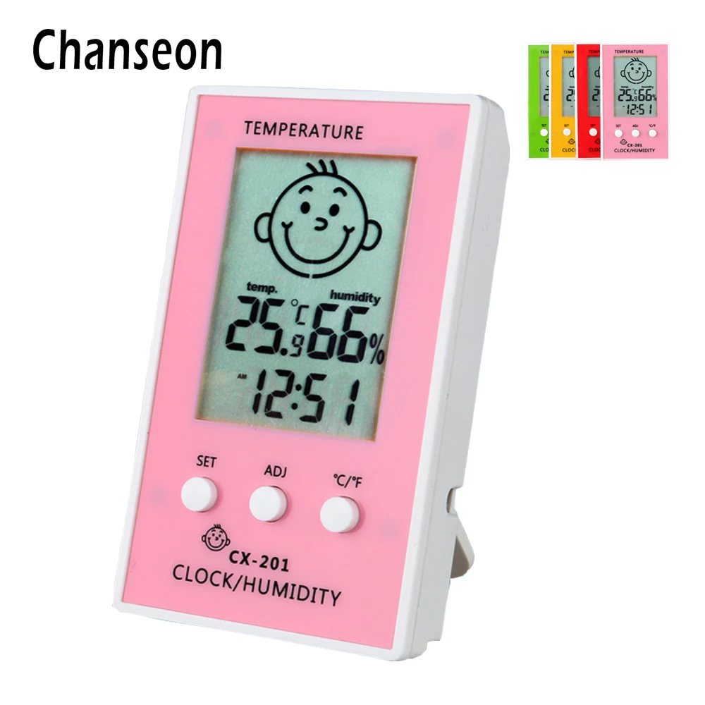 Thermometer Hygrometer Clock 3 Colors Available Measure Temperature Humidity Digital LCD Meter Weather Station Tester C/F
Thermometer Hygrometer Clock 3 Colors Available Measure Temperature Humidity Digital LCD Meter Weather Station Tester C/F