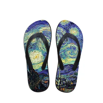 Fashion Summer Beach Flip Flops Men Slippers Sandals Painting Art Printing boy Flats Shoes Vincent van Gogh Artist Master piece
Fashion Summer Beach Flip Flops Men Slippers Sandals Painting Art Printing boy Flats Shoes Vincent van Gogh Artist Master piece