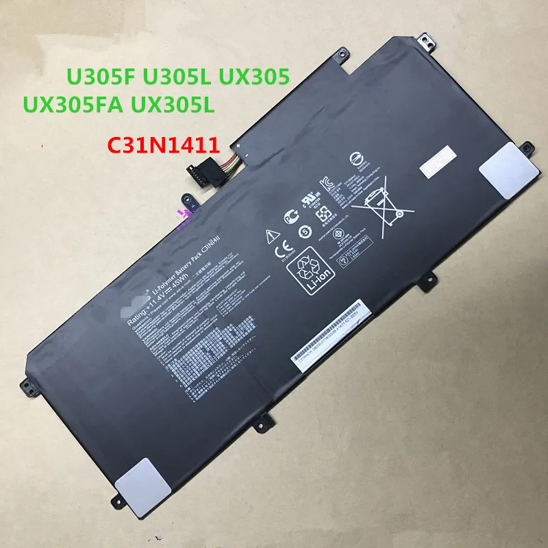 Wholesale New C31N1411 laptop Battery for ASUS U305F U305L UX305 UX305FA UX305L laptop free shipping
Wholesale New C31N1411 laptop Battery for ASUS U305F U305L UX305 UX305FA UX305L laptop free shipping