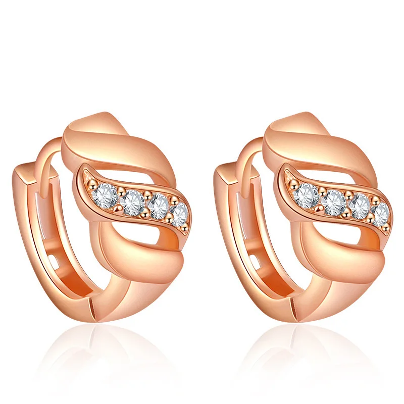 Famale Ear Clip Fashion AAA Zircon Element Stud Earrings for Women Vintage Jewelry Geometric Pattern Rose Gold Earings Gifts
Famale Ear Clip Fashion AAA Zircon Element Stud Earrings for Women Vintage Jewelry Geometric Pattern Rose Gold Earings Gifts