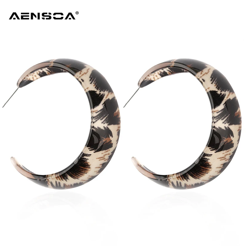 AENSOA New Glamour Leopard Geometric Hoop Earrings For Women Fashion Simple Personality Exaggerated Wild Trend Acrylic Earrings
AENSOA New Glamour Leopard Geometric Hoop Earrings For Women Fashion Simple Personality Exaggerated Wild Trend Acrylic Earrings