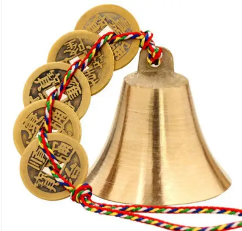 Fengshui Brass Fengling Wudi Copper Qianling Bell Small Five-color Wire Copper Bell and Copper Bell Home Decoration
Fengshui Brass Fengling Wudi Copper Qianling Bell Small Five-color Wire Copper Bell and Copper Bell Home Decoration