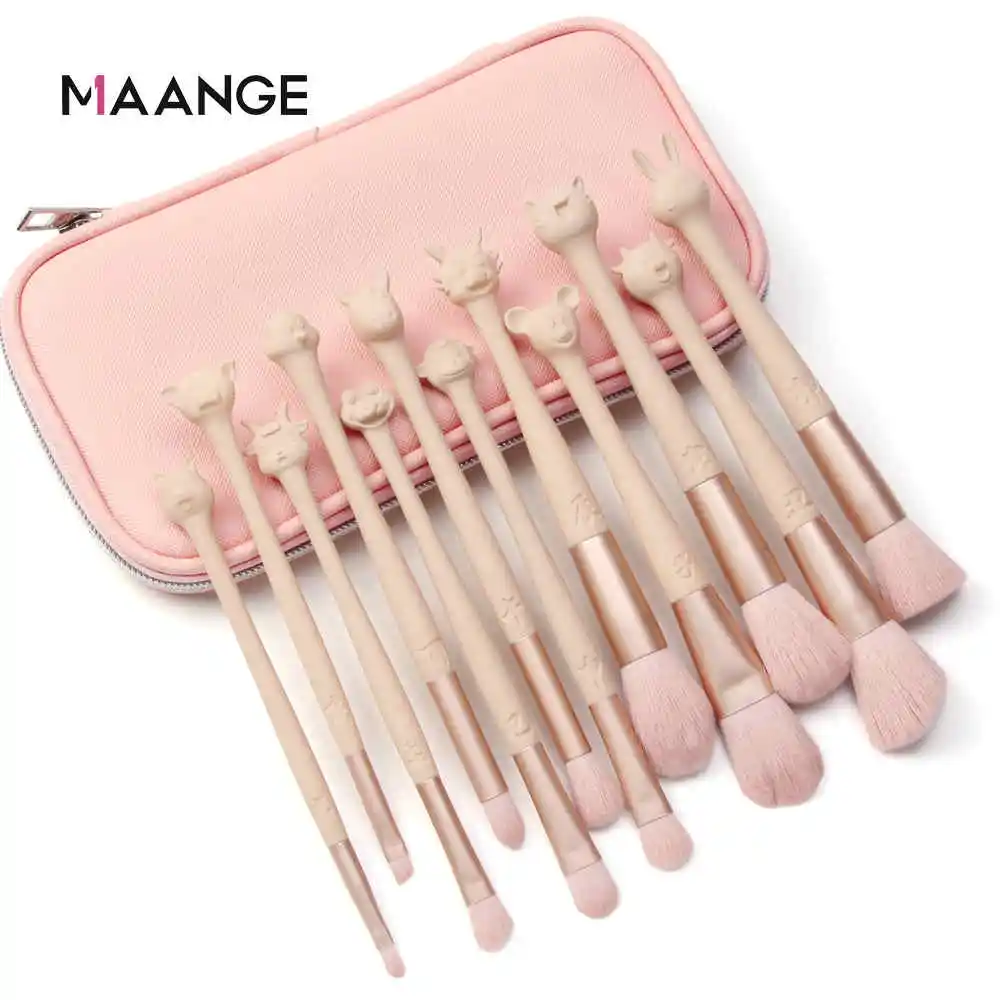MAANGE 12 Pcs Professional Makeup Brushes Set Pink Lip Foundation Eye Shadow Blush Powder Concealer Makeup Brush Tool Maquiagem
MAANGE 12 Pcs Professional Makeup Brushes Set Pink Lip Foundation Eye Shadow Blush Powder Concealer Makeup Brush Tool Maquiagem