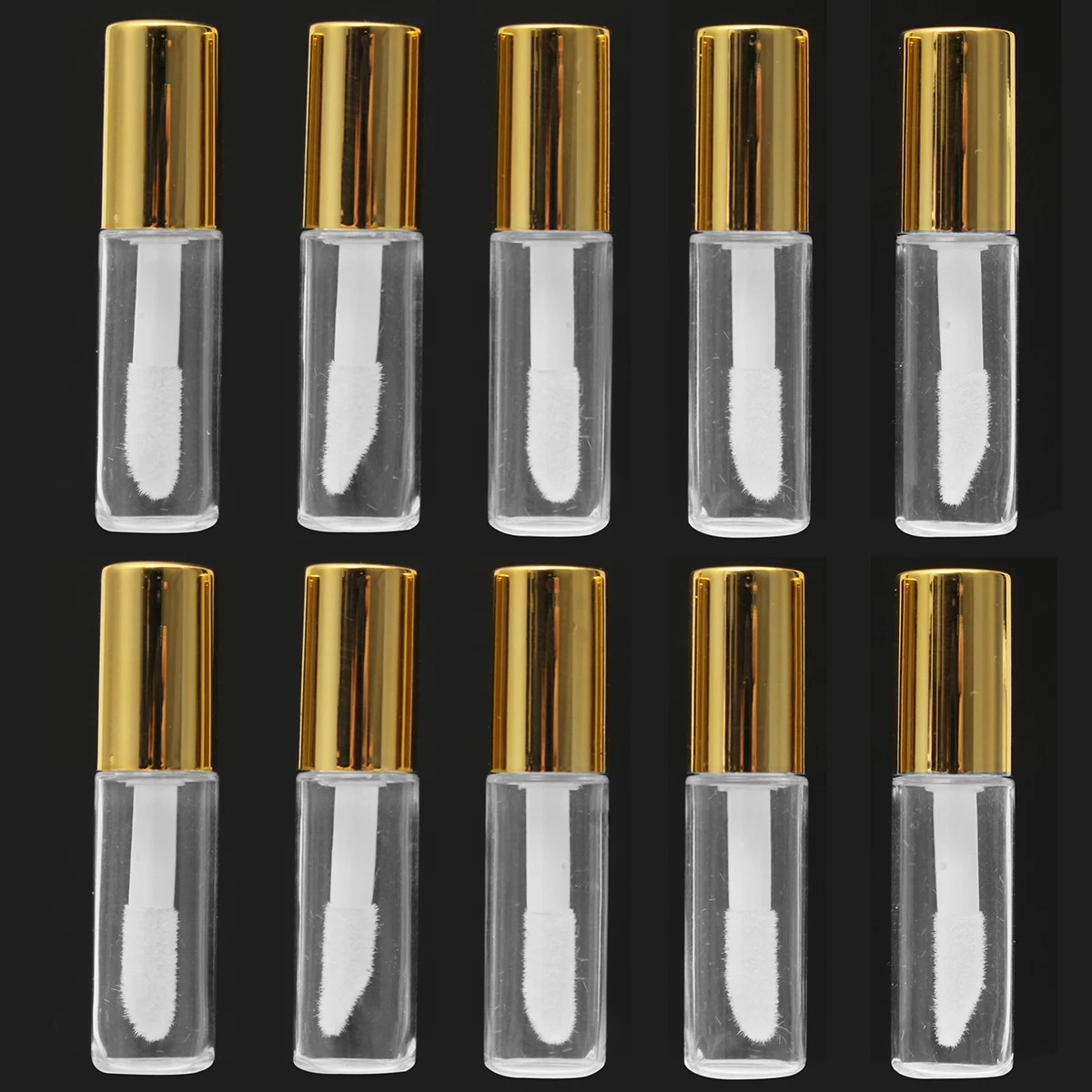 10 Pieces 1.2ML Empty Transparent PE Lip Gloss Tubes Plastic Lip Balm Tube Lipstick Mini Sample Cosmetic Container With Gold Cap
10 Pieces 1.2ML Empty Transparent PE Lip Gloss Tubes Plastic Lip Balm Tube Lipstick Mini Sample Cosmetic Container With Gold Cap