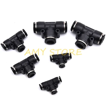 5Pcs Black PE-4 6 8 10 12mm Air Hose Tube OD Pneumatic Equal T Tee Union Connector Quick Push In Fittings
5Pcs Black PE-4 6 8 10 12mm Air Hose Tube OD Pneumatic Equal T Tee Union Connector Quick Push In Fittings