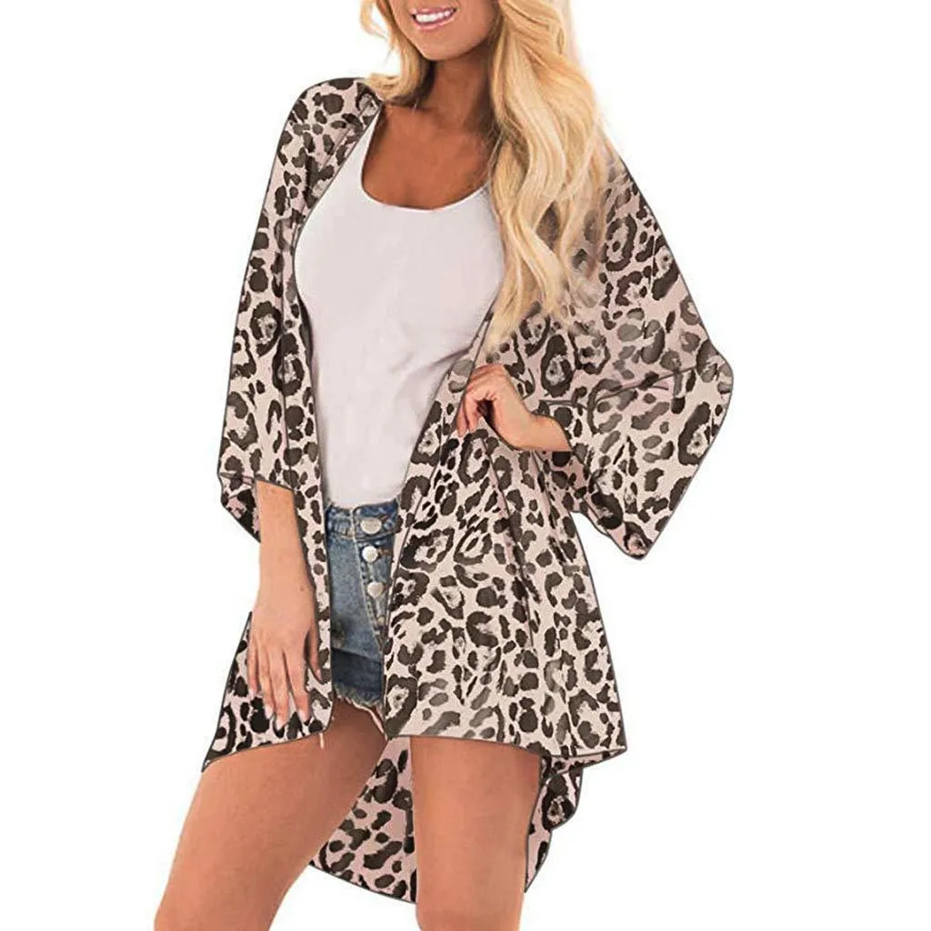 40* Women Shirts Leopard Print Cover Casual Blouse Tops Kimono Bikini Cardigan Capes Cover Chemise Femme Manche Longue blusa
40* Women Shirts Leopard Print Cover Casual Blouse Tops Kimono Bikini Cardigan Capes Cover Chemise Femme Manche Longue blusa