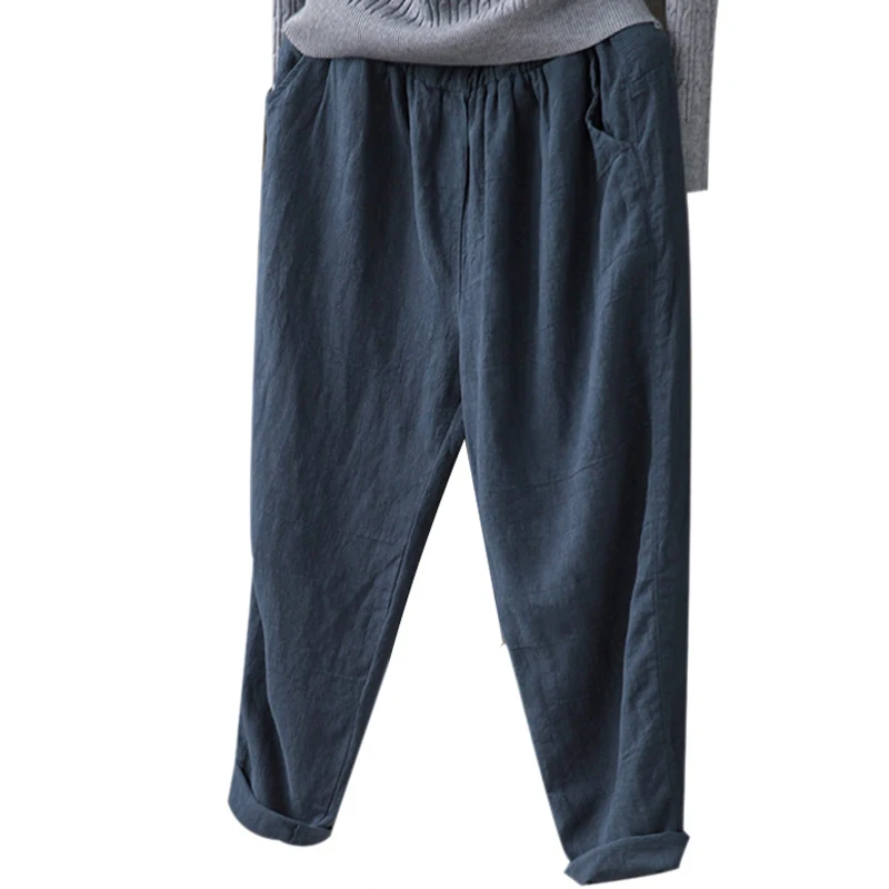 Casual Harajuku Retro Soft Cotton Linen Loose Slim Pocket Elastic Waist Women Harem Boho Pants Ladies Trousers Summer Capris
Casual Harajuku Retro Soft Cotton Linen Loose Slim Pocket Elastic Waist Women Harem Boho Pants Ladies Trousers Summer Capris
