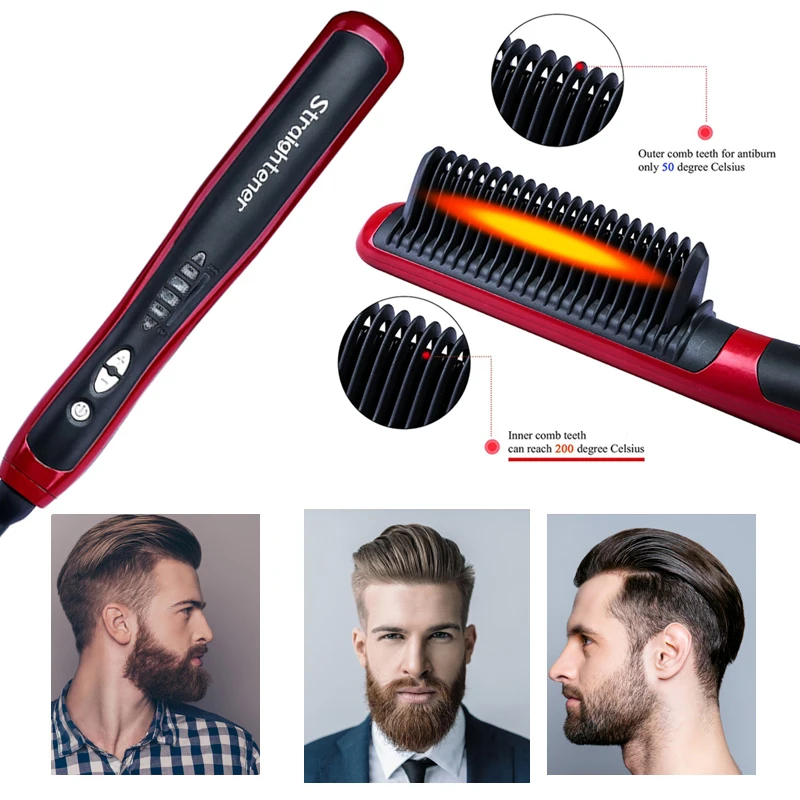 2019 Multifunctional Quick Beard Straightener Comb Hair Curler Straightening Permed Clip Comb Styler Electric Hair Tool for Men
2019 Multifunctional Quick Beard Straightener Comb Hair Curler Straightening Permed Clip Comb Styler Electric Hair Tool for Men