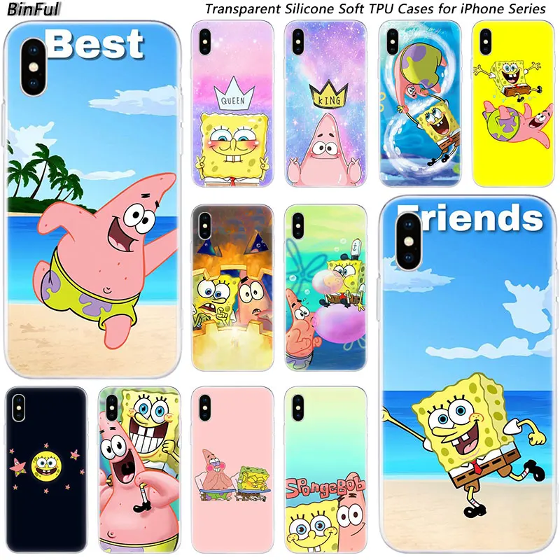 Best friend Sponge Bob And Patrick Silicone Fashion Case for Apple iPhone 11 Pro XS MAX XR X 7 8 Plus 6 6s Plus 5 5C 5S SE Cover
Best friend Sponge Bob And Patrick Silicone Fashion Case for Apple iPhone 11 Pro XS MAX XR X 7 8 Plus 6 6s Plus 5 5C 5S SE Cover