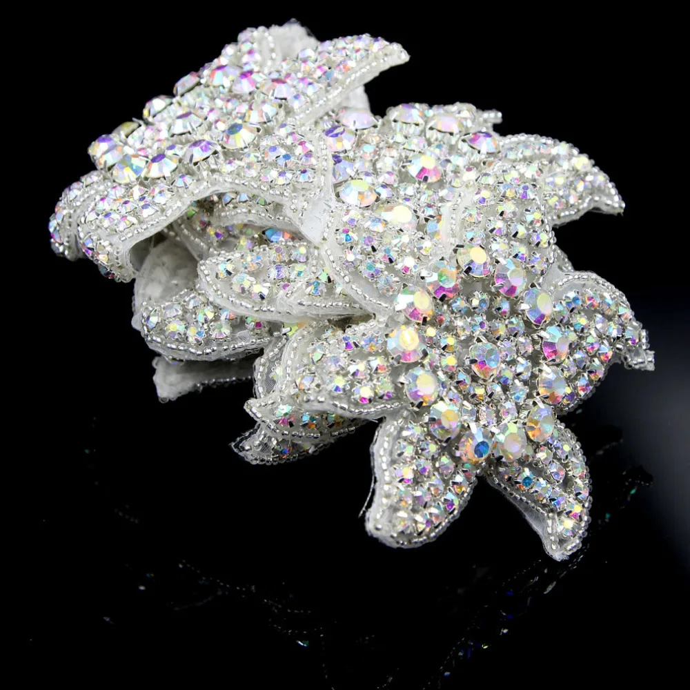 1 Yard Silver AB New Rhinestone Applique Trim Starfish Bridal Chains Sewing Craft Hot-Fix R2425Y
1 Yard Silver AB New Rhinestone Applique Trim Starfish Bridal Chains Sewing Craft Hot-Fix R2425Y