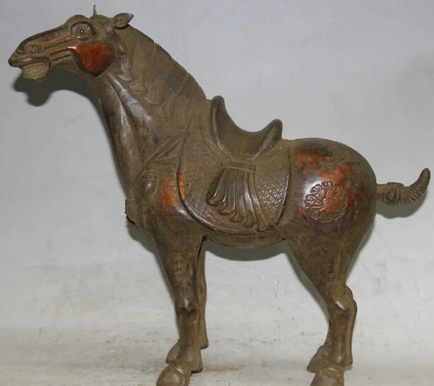 JP S0524 16" Chinese Copper Folk success Zodiac Year Tang Horse flower Statue sculpture B0403
JP S0524 16" Chinese Copper Folk success Zodiac Year Tang Horse flower Statue sculpture B0403