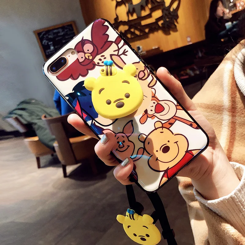 3pcs For iPhone XS max Cute case, cartoon Winnie blue ray soft back cover For iPhone XR X 8 8plus 7plus 6 6S 6p + Stand +strap
3pcs For iPhone XS max Cute case, cartoon Winnie blue ray soft back cover For iPhone XR X 8 8plus 7plus 6 6S 6p + Stand +strap