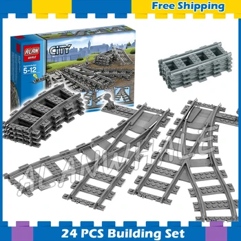 2types City Trains Flexible Tracks and Switch Track Set Straight Curved Rails Model Building Blocks Kit Toy Compatible With Lago
2types City Trains Flexible Tracks and Switch Track Set Straight Curved Rails Model Building Blocks Kit Toy Compatible With Lago