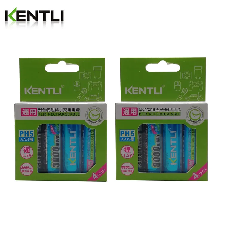 Original KENTLI 1.5V AA 2800mWh Li-polymer li-ion polymer lithium rechargeable AA battery or Camera ect. 5 years warranty
Original KENTLI 1.5V AA 2800mWh Li-polymer li-ion polymer lithium rechargeable AA battery or Camera ect. 5 years warranty