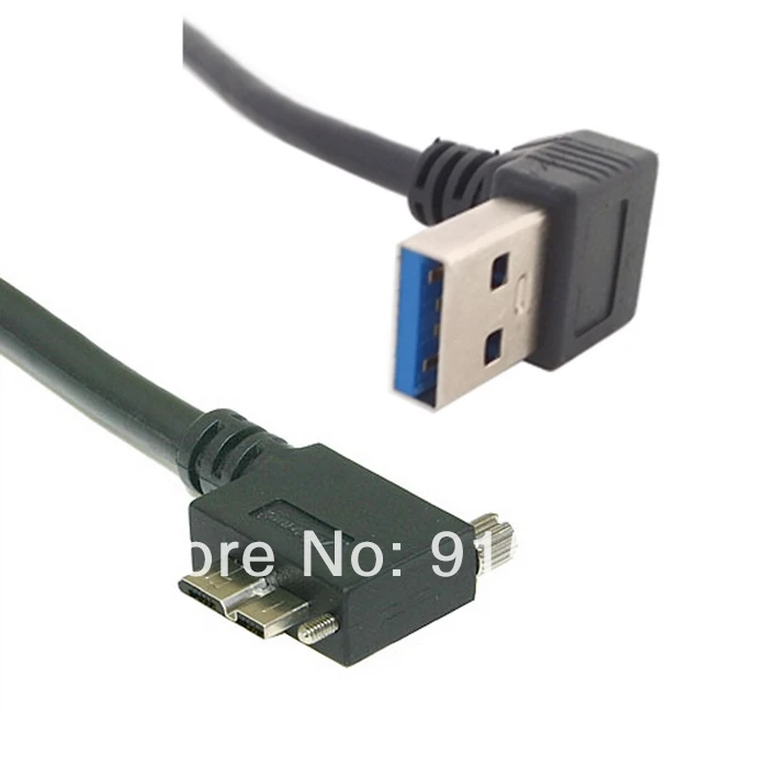Locking Screws Panel Cable Down Direction Right Angled 90 Degree A plug to Micro B Plug USB 3.0 Left Angled 0.4M
Locking Screws Panel Cable Down Direction Right Angled 90 Degree A plug to Micro B Plug USB 3.0 Left Angled 0.4M