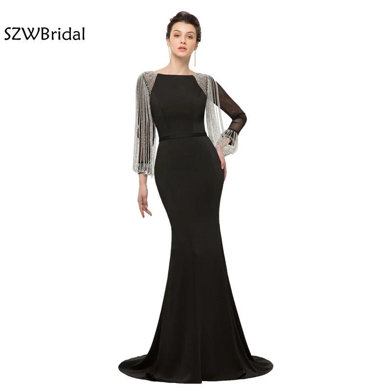 New Arrival Black Long sleeve Evening dresses 2019 Beaded Crystals abiye Formal dress elegant robe longue abendkleider gowns
New Arrival Black Long sleeve Evening dresses 2019 Beaded Crystals abiye Formal dress elegant robe longue abendkleider gowns