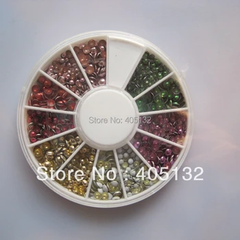OD-54 Free Shipping 3D 2mm+3mm 6 colors Stud Metal Decoration in wheel Shiny Nail Decoration Lovely 12wheels/lot
OD-54 Free Shipping 3D 2mm+3mm 6 colors Stud Metal Decoration in wheel Shiny Nail Decoration Lovely 12wheels/lot