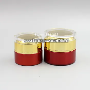 20G 30G Luxury Round Acrylic Jar Red Gold Cream Jar Container Empty Eye Cream Jar Plastic Cosmetic sample Cream Packaging Bottle
20G 30G Luxury Round Acrylic Jar Red Gold Cream Jar Container Empty Eye Cream Jar Plastic Cosmetic sample Cream Packaging Bottle