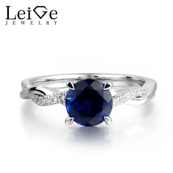 Leige Jewelry Lab Blue Sapphire Gemstone Round Shape Engagement Bohemia Rings 925 Sterling Silver September Birthstone
Leige Jewelry Lab Blue Sapphire Gemstone Round Shape Engagement Bohemia Rings 925 Sterling Silver September Birthstone