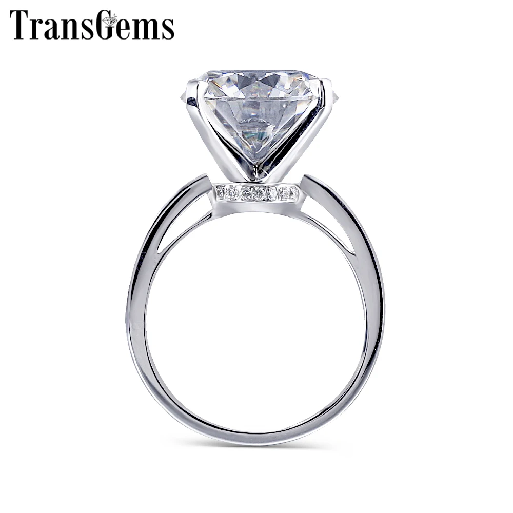 TransGems Big Gemstone Center 14mm 10ct Carats Moissanite Engagement Ring for Women Wedding Genuine 14K White Gold Ladies Ring
TransGems Big Gemstone Center 14mm 10ct Carats Moissanite Engagement Ring for Women Wedding Genuine 14K White Gold Ladies Ring