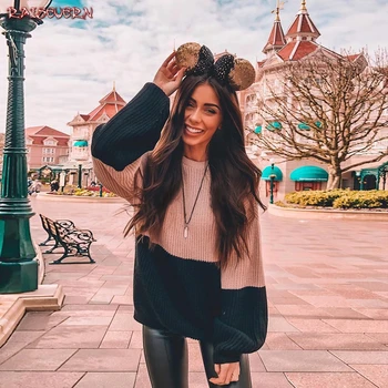 RAISEVERN Pathwork Stripped Women Sweater V-Neck Lace Up Loose Sweet Pullover 2019 Autumn Winter New Preppy Style Top 2019
RAISEVERN Pathwork Stripped Women Sweater V-Neck Lace Up Loose Sweet Pullover 2019 Autumn Winter New Preppy Style Top 2019
