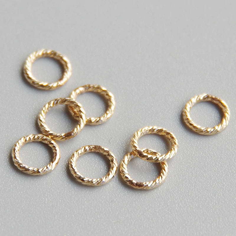 Gold filled Twist conector spacer Beads Embossed thick ring Loop beads not fade for making jewelry accessories 4-6mm 10pc
Gold filled Twist conector spacer Beads Embossed thick ring Loop beads not fade for making jewelry accessories 4-6mm 10pc