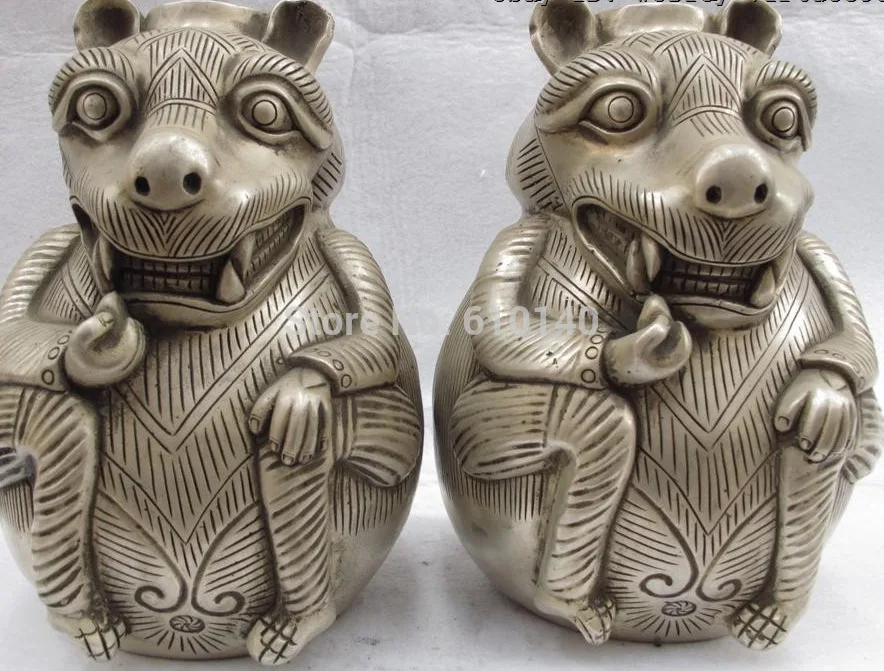 9 Chinese Folk Classical White Copper Silver Fengshui Mouse Bottle Pot Vase Pair
9 Chinese Folk Classical White Copper Silver Fengshui Mouse Bottle Pot Vase Pair