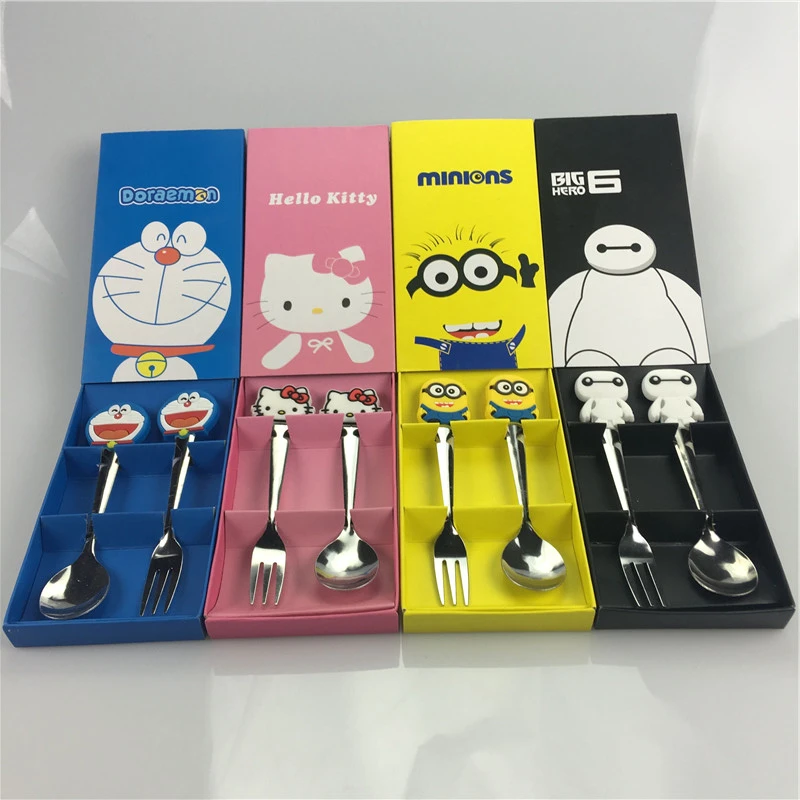 Baby Kids Dinnerware Sets Baby Tableware Cartoon kitty Jingle Cat Baymax Minions Tableware Suit Stainless Steel Fork D0217
Baby Kids Dinnerware Sets Baby Tableware Cartoon kitty Jingle Cat Baymax Minions Tableware Suit Stainless Steel Fork D0217