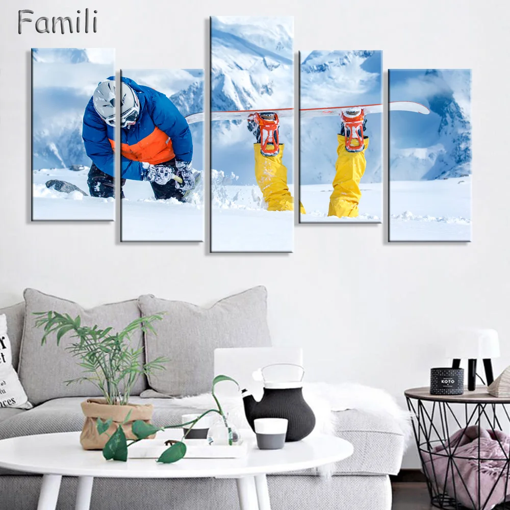 HD Prints Canvas Wall Art Pictures 5 Pieces Home Decor The Man Stand Upside Down On Snow Mountain Paintings Skiing Posters Frame
HD Prints Canvas Wall Art Pictures 5 Pieces Home Decor The Man Stand Upside Down On Snow Mountain Paintings Skiing Posters Frame