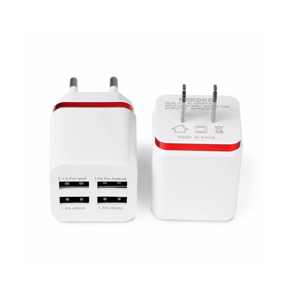 High-quality Universal 5 Colors 5.1A Power Adapter Wall Charger 4 Ports USB US EU Plug Home Travel Charger For Phone Charger
High-quality Universal 5 Colors 5.1A Power Adapter Wall Charger 4 Ports USB US EU Plug Home Travel Charger For Phone Charger