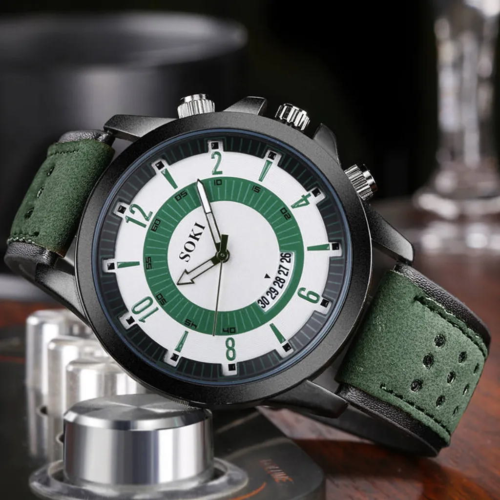 SOKI Men's Watches Fashion Big Dial Calendar Scrub Belt Military Watch Mens relojes hombre 2019 relogios masculinos
SOKI Men's Watches Fashion Big Dial Calendar Scrub Belt Military Watch Mens relojes hombre 2019 relogios masculinos
