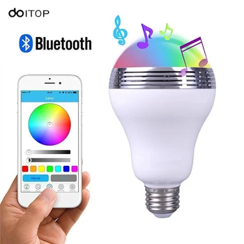 DOITOP Smart APP Control Bluetooth Speaker 6W Dimmable RGB LED Light Music Bulb Wireless Loudspeaker Box Night Lamp B3
DOITOP Smart APP Control Bluetooth Speaker 6W Dimmable RGB LED Light Music Bulb Wireless Loudspeaker Box Night Lamp B3