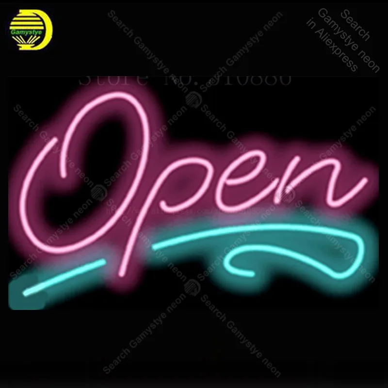 

Open NEON SIGN REAL GLASS BEER BAR PUB LIGHT SIGNS store display Restaurant Shop financial Advertising Lights Decor On the Wall
