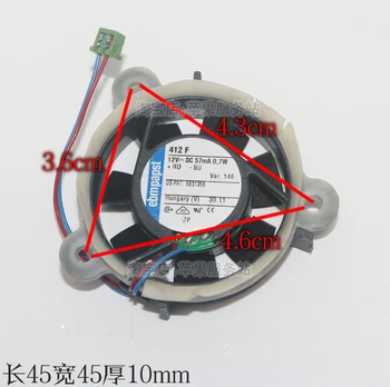 Ebmpapst 412F 12V DC 57mA 0.7W US-PAT: 5831359 Round fan 
Ebmpapst 412F 12V DC 57mA 0.7W US-PAT: 5831359 Round fan