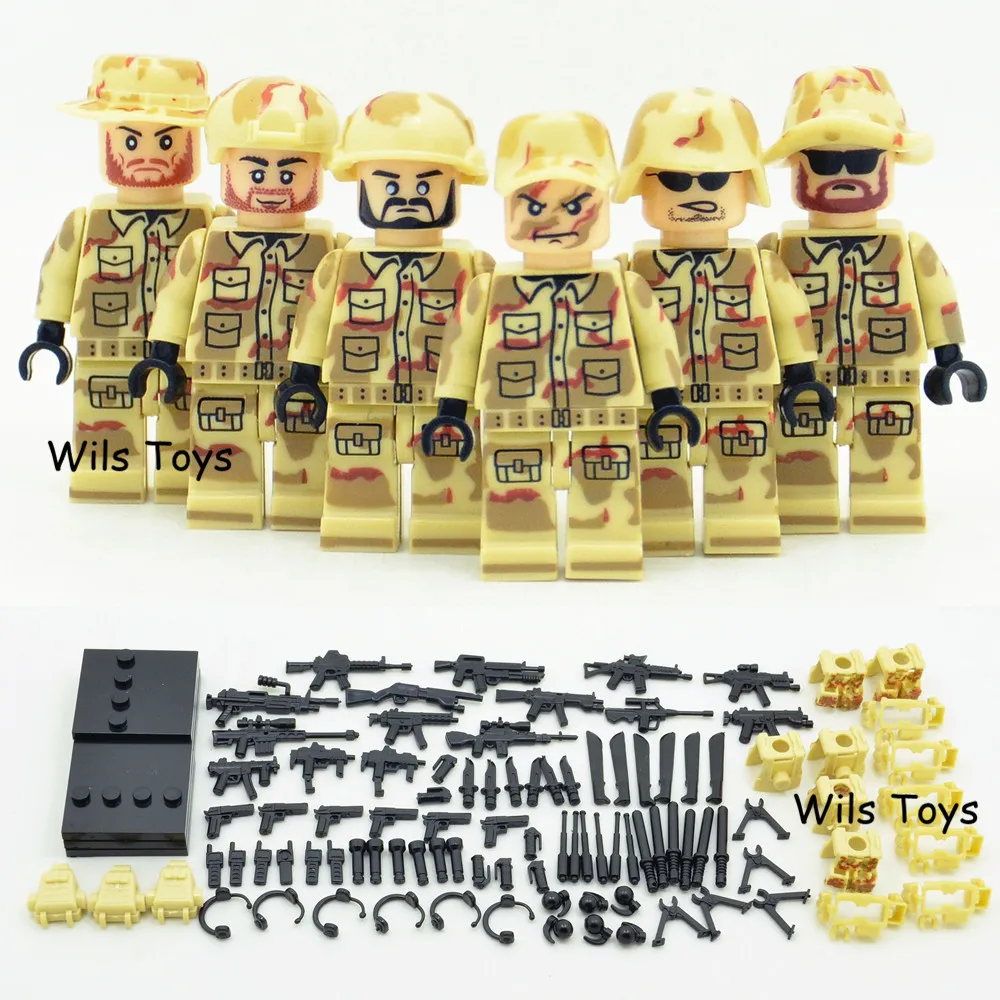6pcs World War Military SWAT Soldier Army Weapon Gun Special Forces navy seals Building Blocks Figures Boys Toys Children Gifts
6pcs World War Military SWAT Soldier Army Weapon Gun Special Forces navy seals Building Blocks Figures Boys Toys Children Gifts